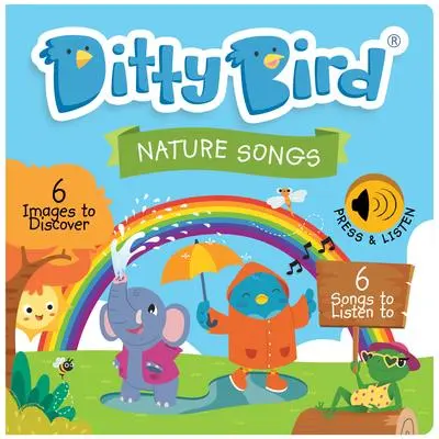 Ditty Bird : Livre musical sensoriel bébé des comptines sur les saisons, le jardin 