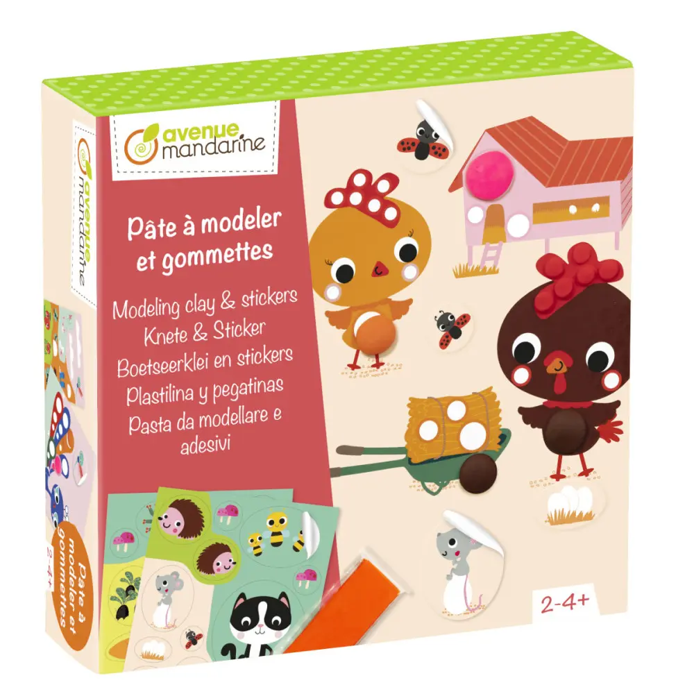 Coffret créatif Pâte à modeler et gommettes plasticine