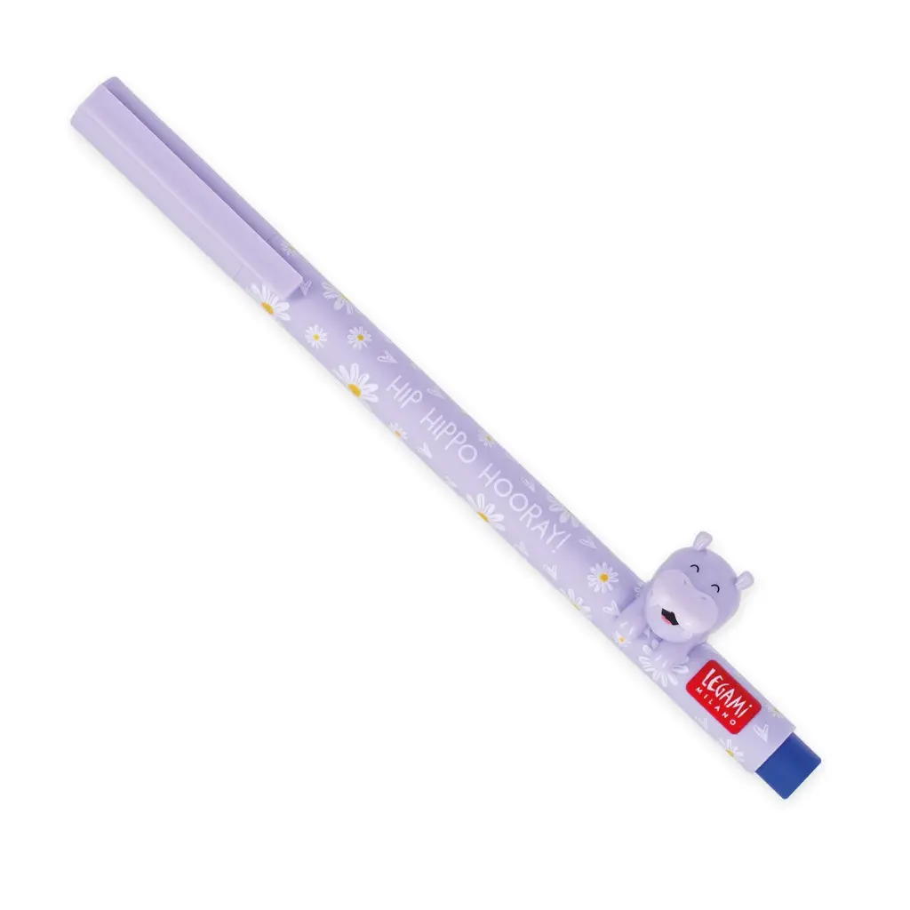[LE-0155] Stylo à Encre Gel Lovely friends Hippo- Legami