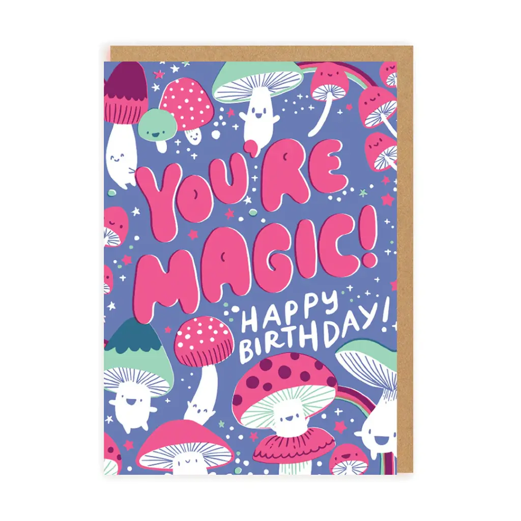 Magic Mushroom Birthday Card 