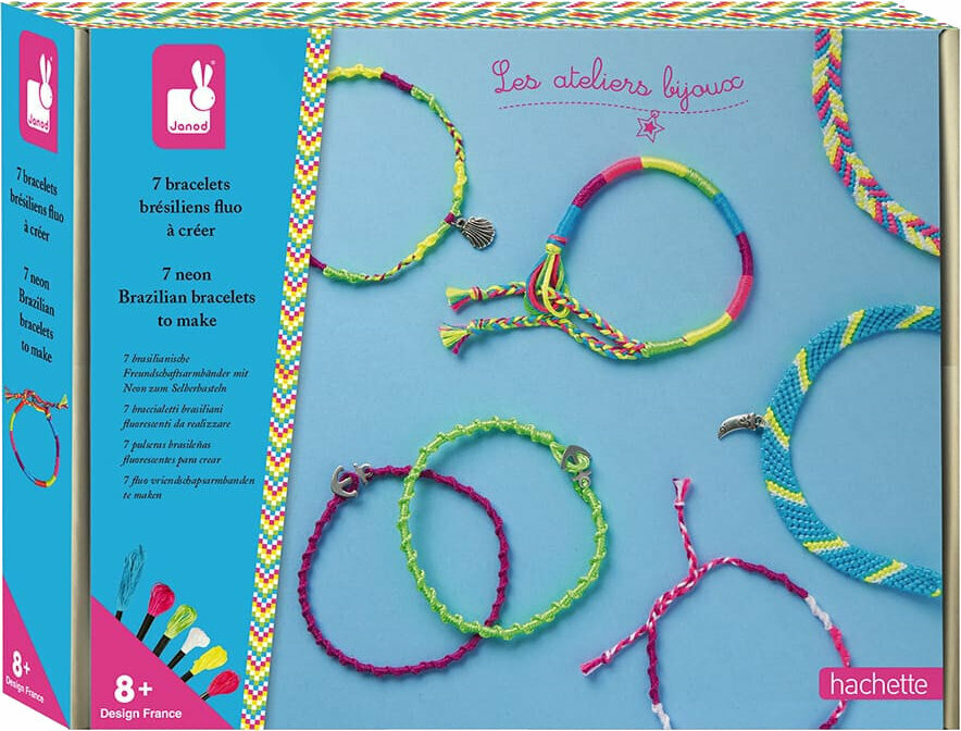 [JA-9292] 7 Bracelets brésiliens fluo à créer