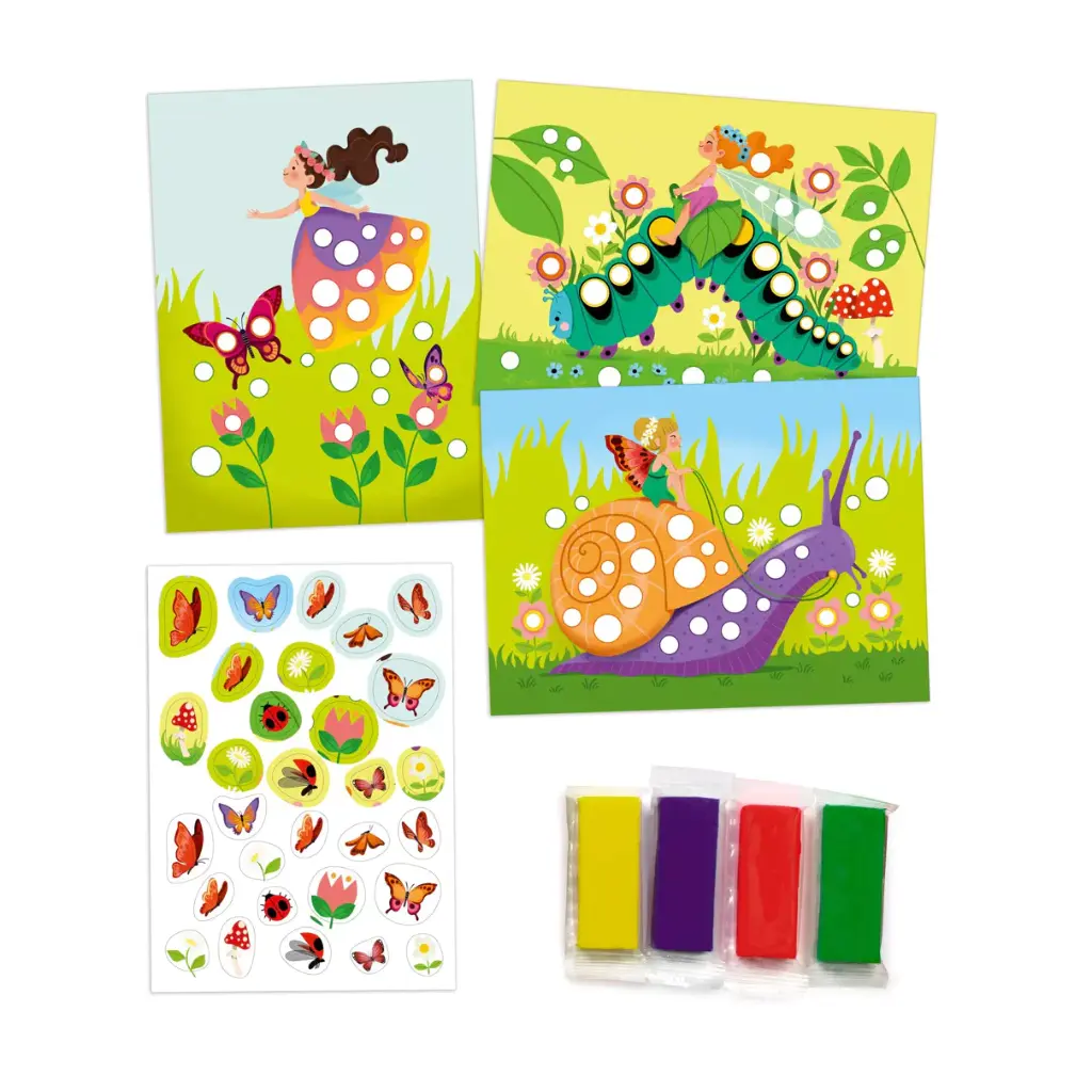 [AV-1675] Boite créative Pâte à modeler & Gommettes Fées
