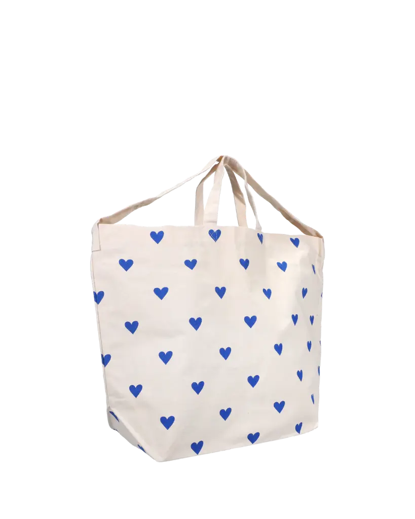 Tote bag Coeurs bleus