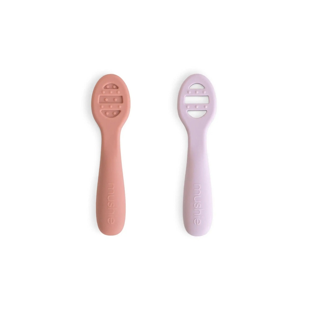 [MU-3310] Premières cuillères Mushie rose/lila