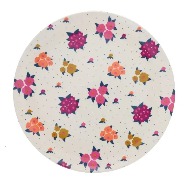 Assiette en mélamine La vie en rose