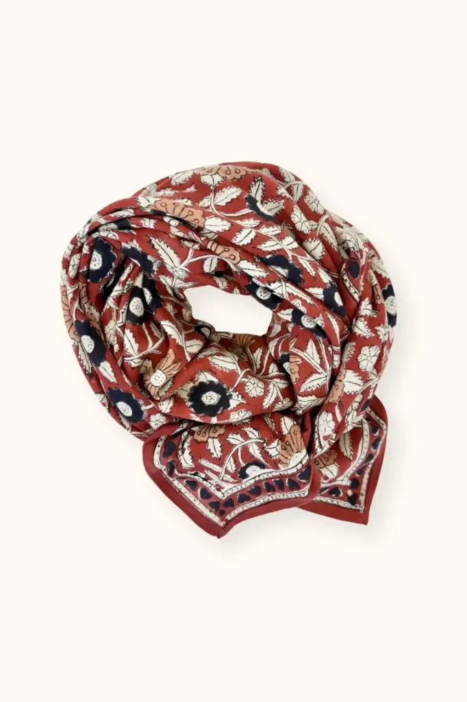 Big Foulard Latika Coeur Fire