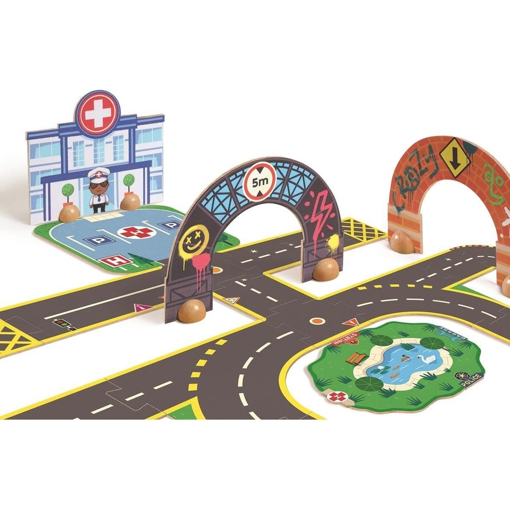 [DJ-4998] Puzzl'Up Géant - Ville- City - Stadt - Ciudad - Citta - Cidade - Stad - 28 pcs