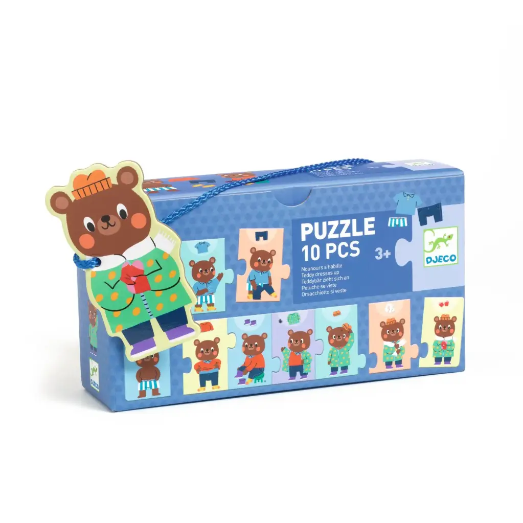 [DJ-2748] Puzzle frise Nounours s'habille 10 Pcs Djeco
