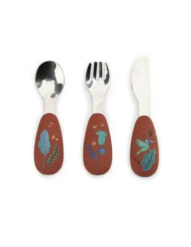 [MO-2320] Set Couverts silicone La forêt Mawa