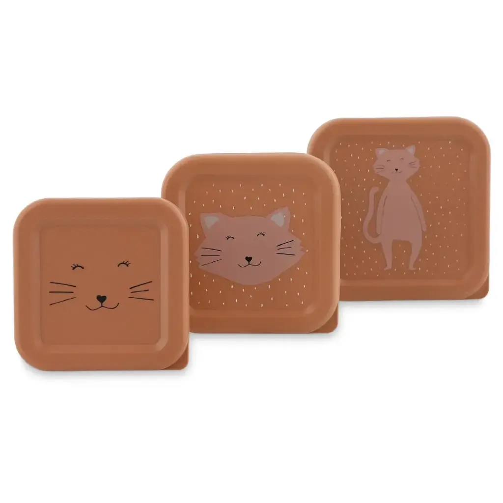 [TR-2223] Boites à goûter 3 pièces - Mrs. Cat