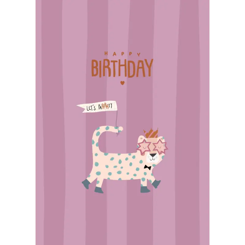 Carte Happy Birthday Panthère