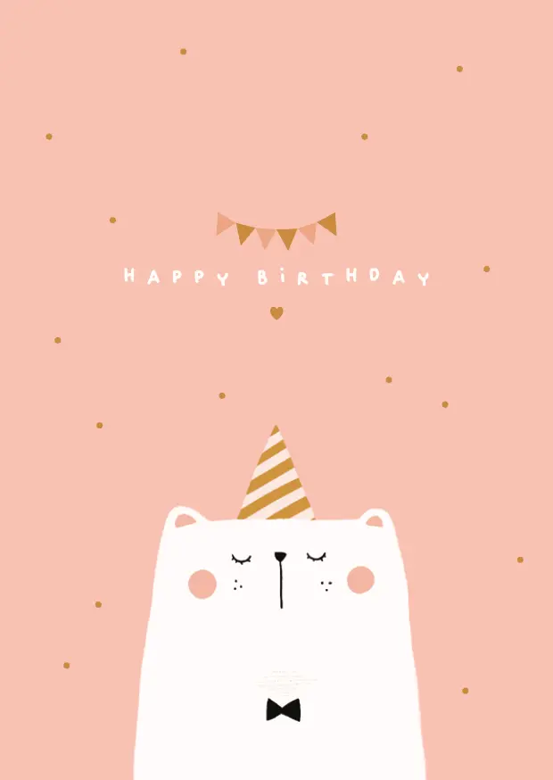 Carte Happy Birthday Ours