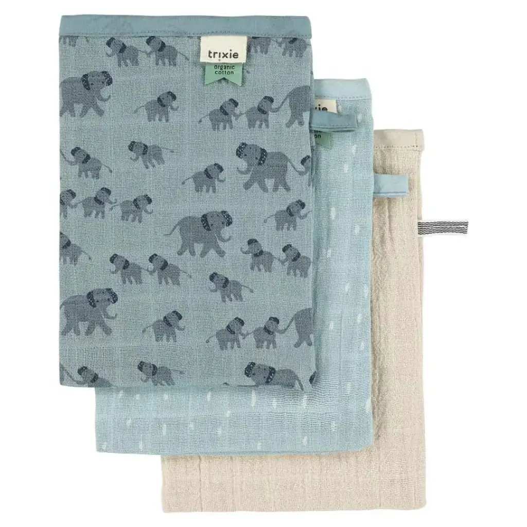 Gants de toilette Enchanting Elephant (3 pcs)