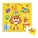 Carte anniversaire Puzzle Chat