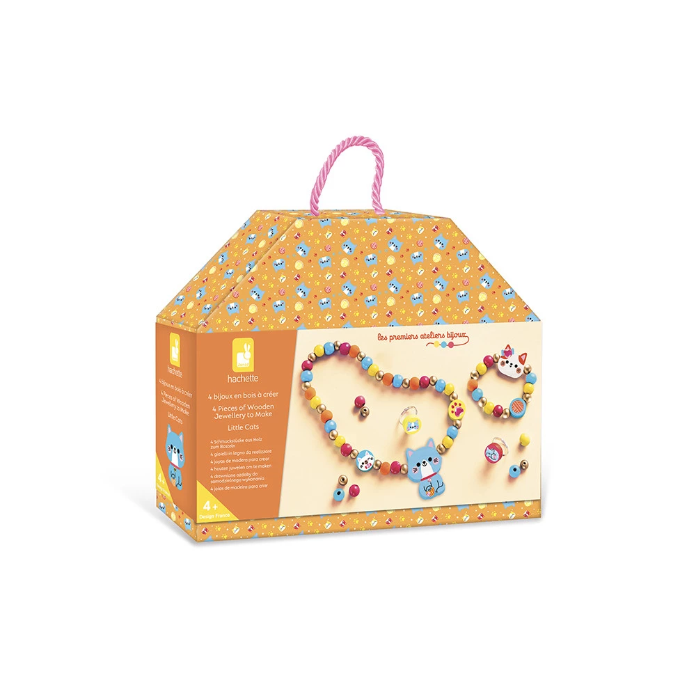 4 Bijoux en bois à créer Petits Chats