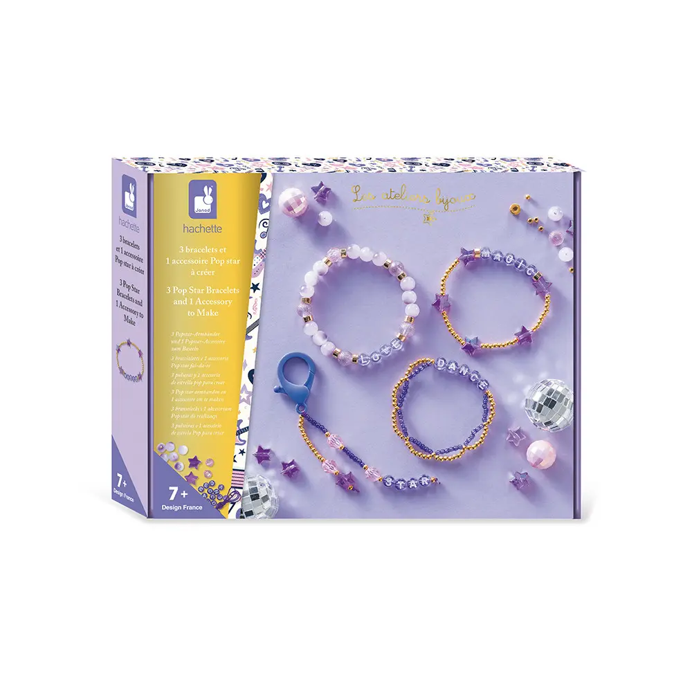 [JA-1157] Kit créatif 4 bracelets et accessoires Pop Star à créer