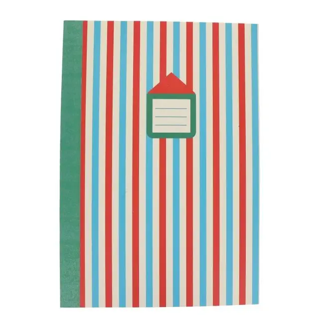 Cahier rayures bleu et rouge - Dans les airs