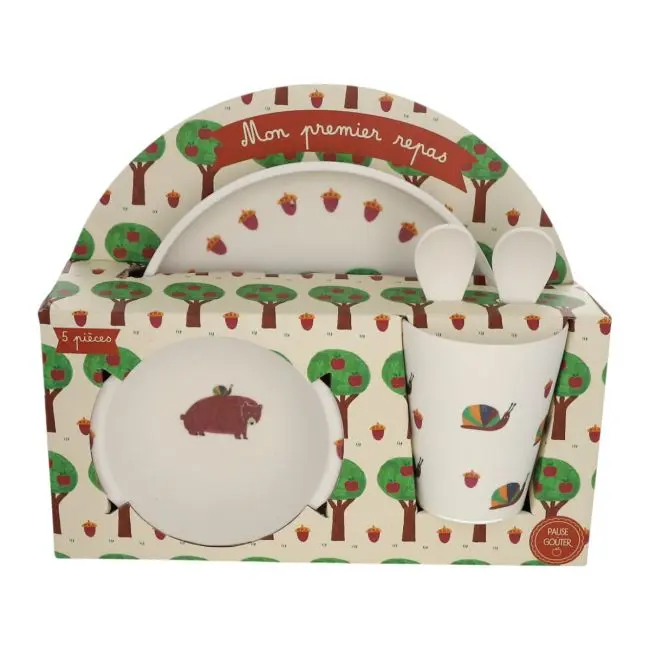 [PE-6575] Coffret repas en mélamine animaux