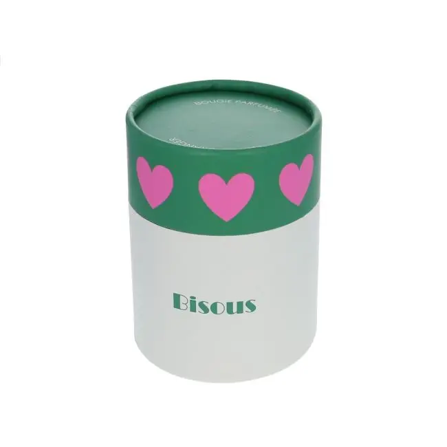 Bougie fleur d'oranger cœur Bisous