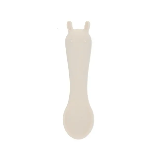 Petite cuillère en silicone lapin écru