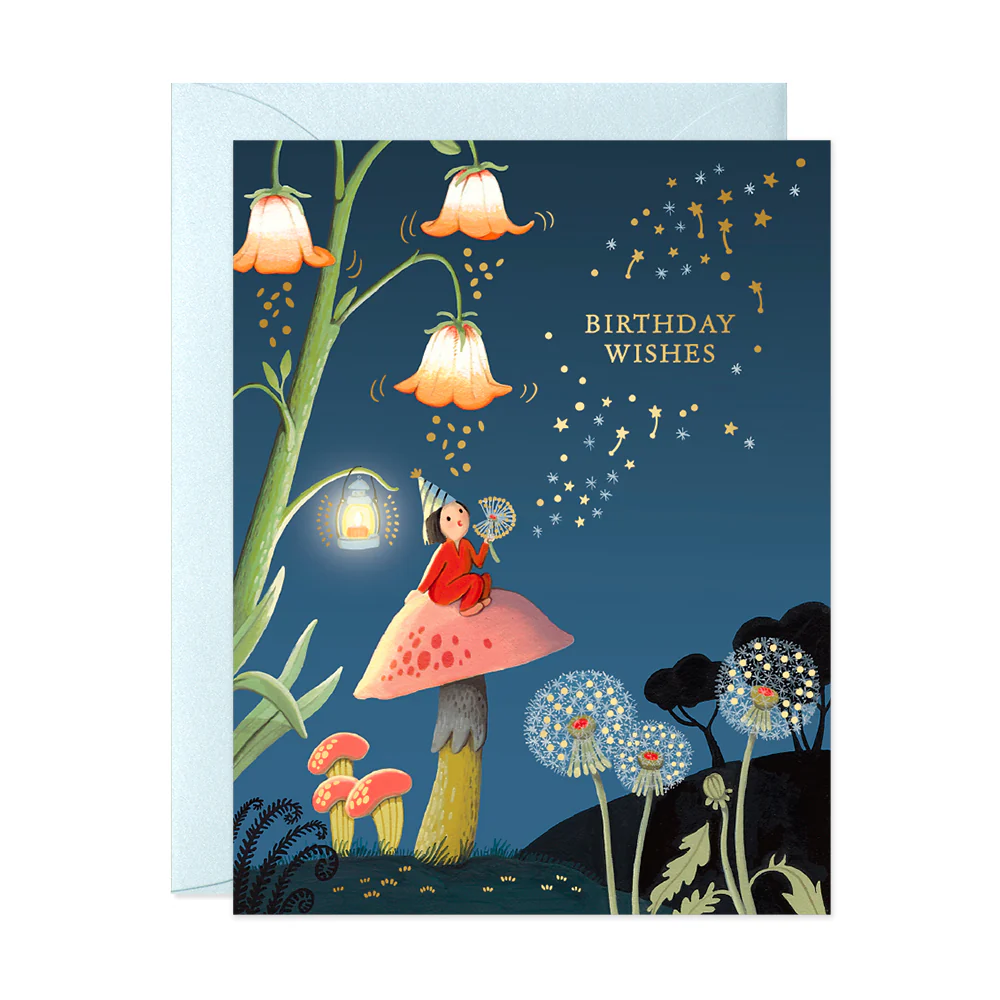 Dandelion Night Greeting Card 