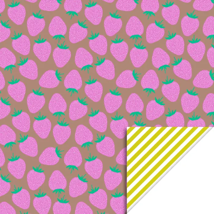 [HO-8243] Rouleau Emballage cadeau Strawberry Pink 