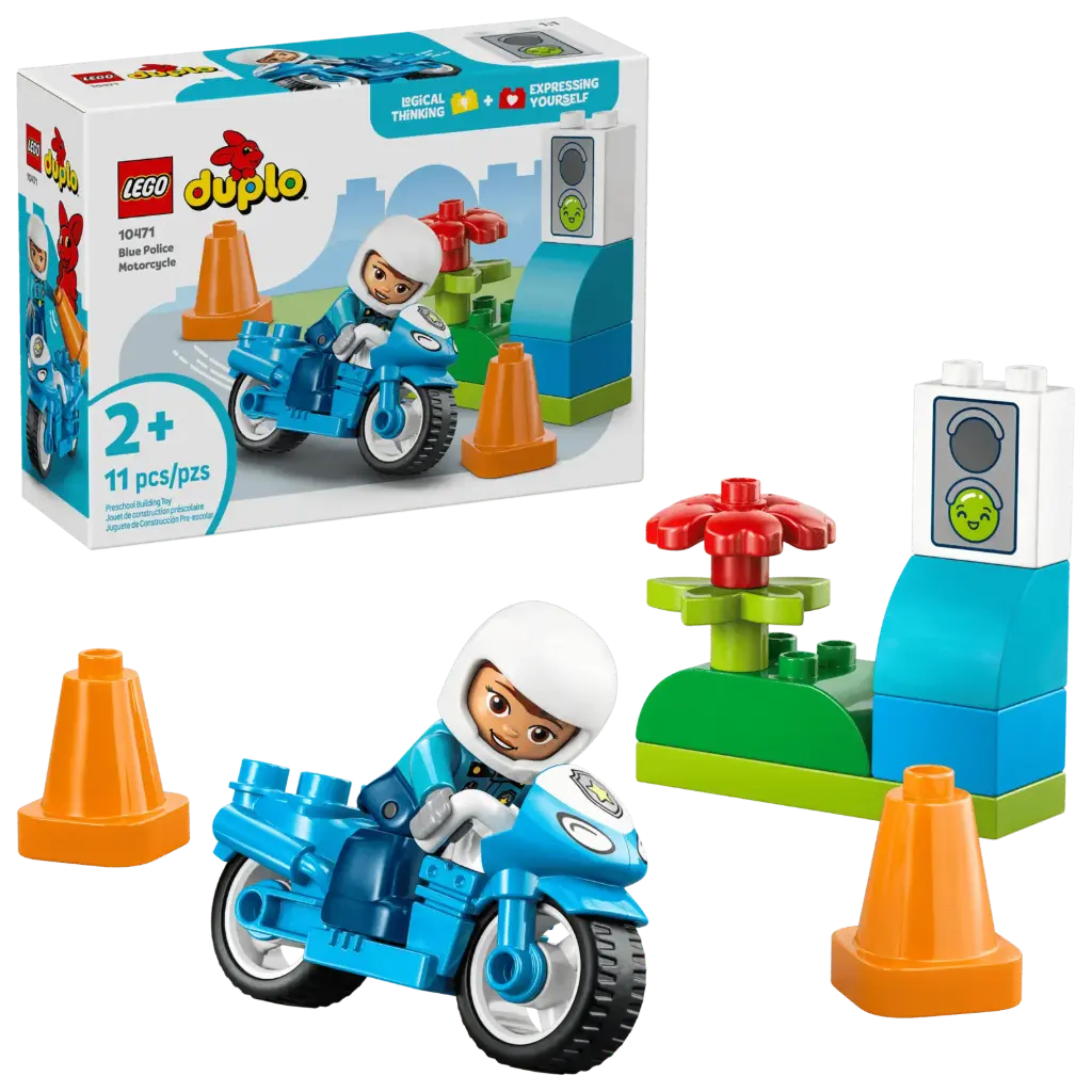 [LE-2015] La moto de police bleue Duplo
