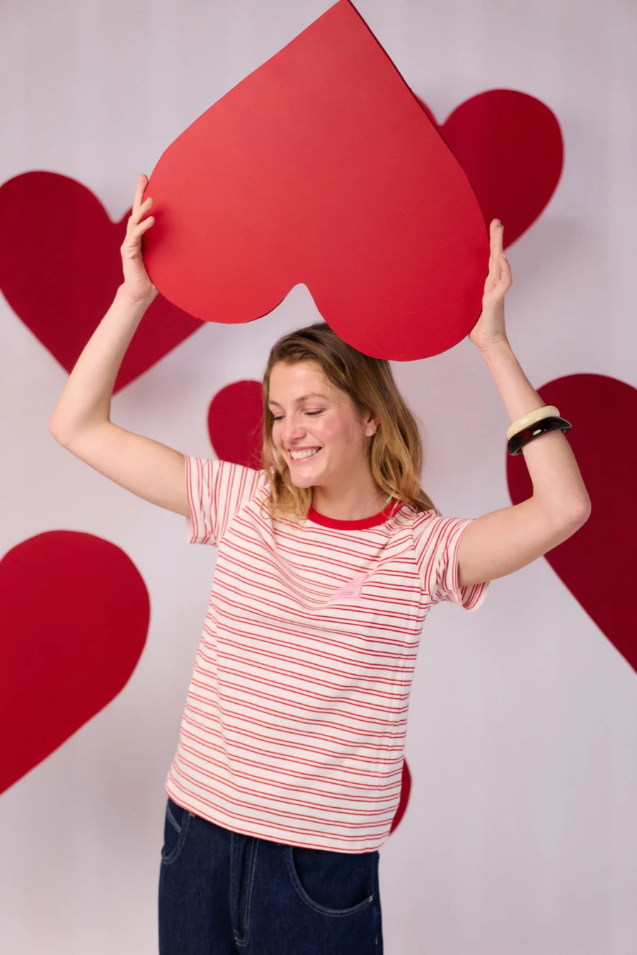 T-shirt d'allaitement Marinière I Love You Taille L Tajinebanane