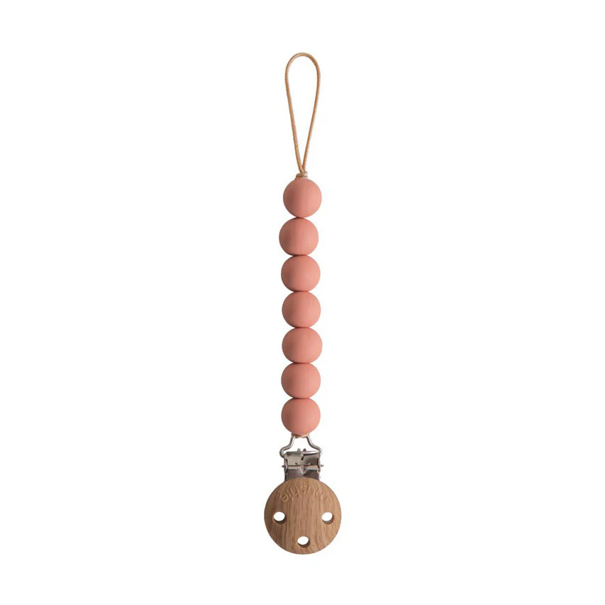 Mushie Pacifier Clip Halo Powder