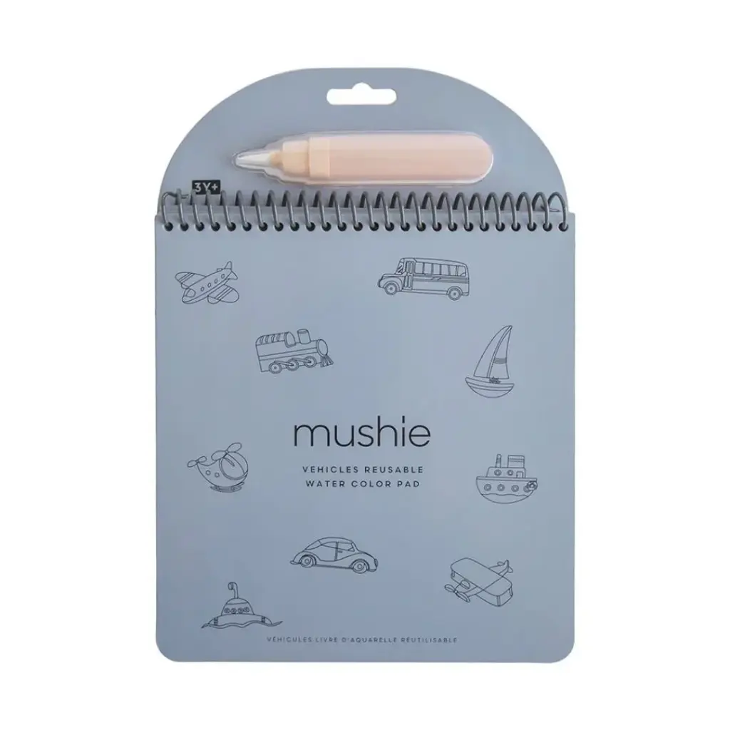  Livre de coloriage à l'eau Mushie (Vehicles)