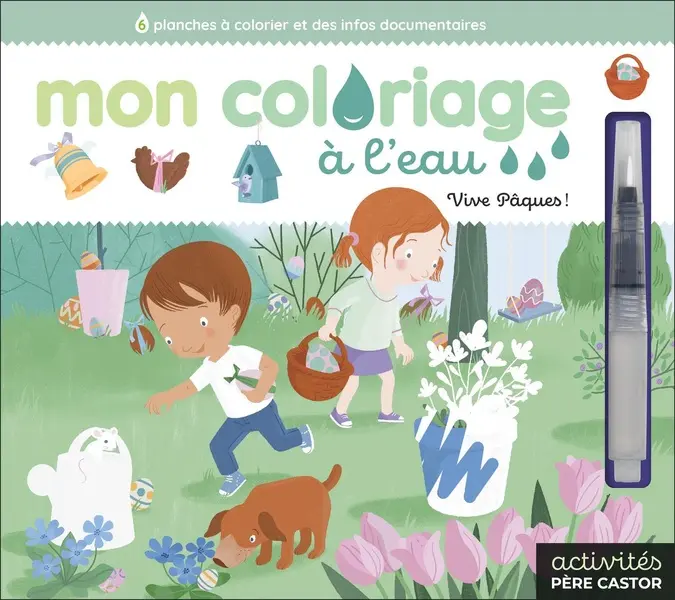 Mon coloriage à l'eau Vive Pâques