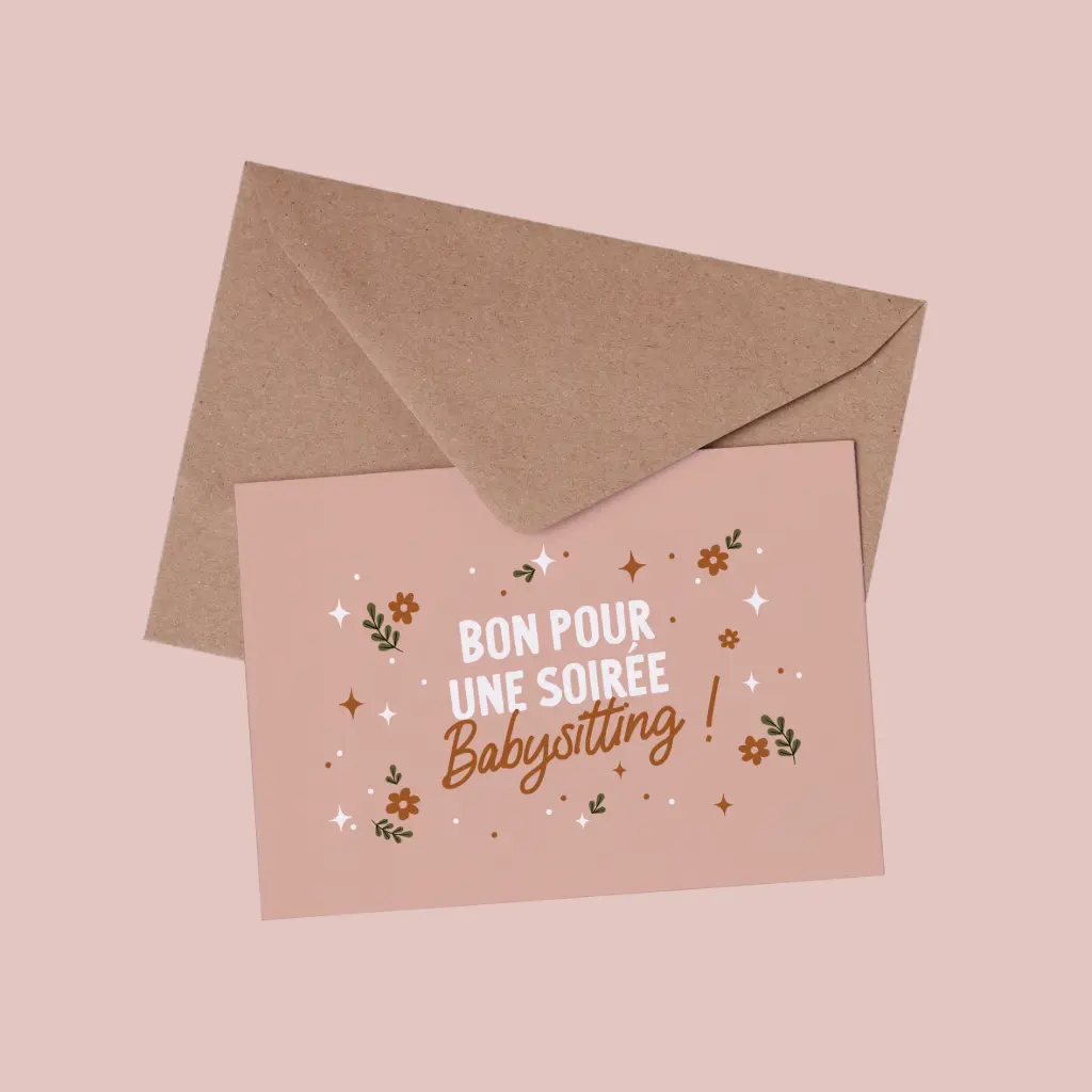 [PE-5551] Carte Bon pour une soirée babysitting 