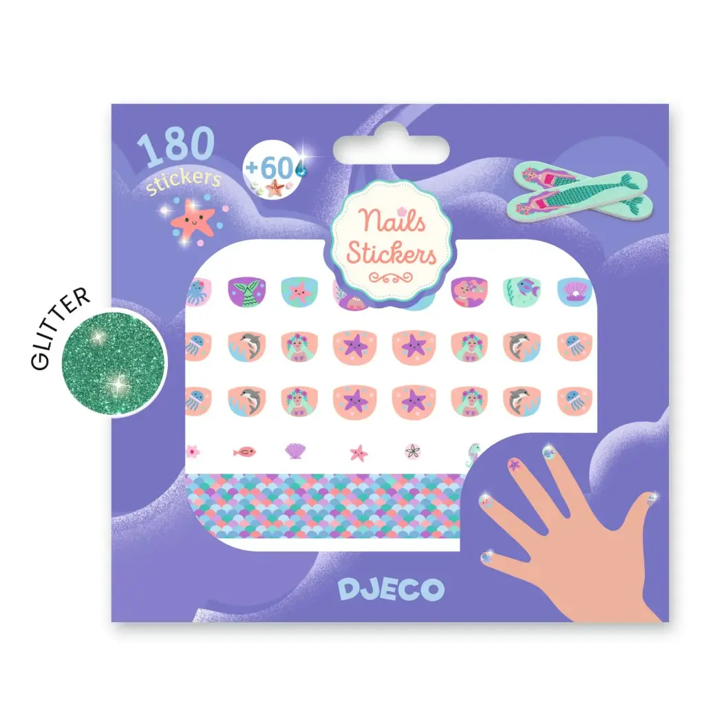 Autocollants brillants pour ongles Douceur marine