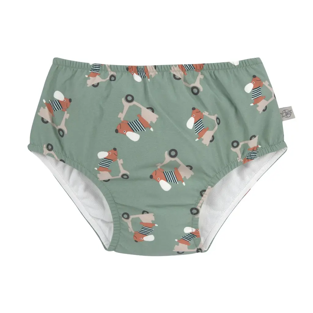 [LA-4049] Maillot de bain Couche bébé Scooter Chien Vert 74-80 (7-12 mois)