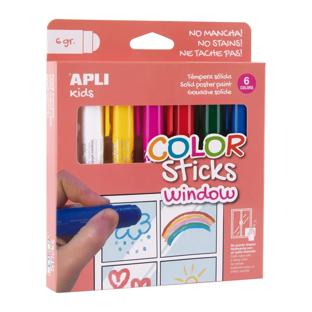 Color sticks pour fenêtre 6 pcs