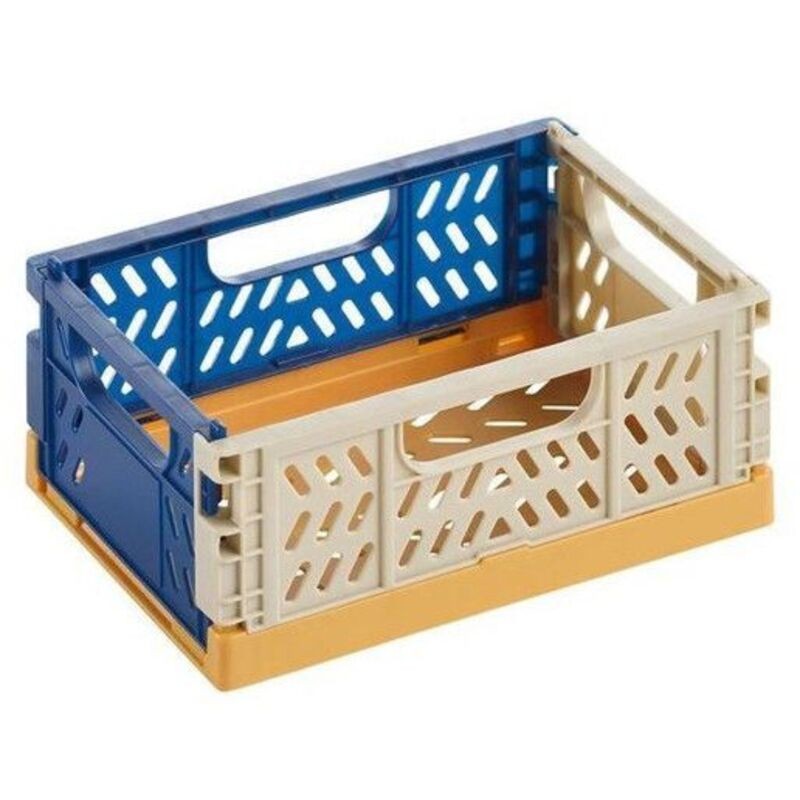 Mini caisse de rangement base jaune