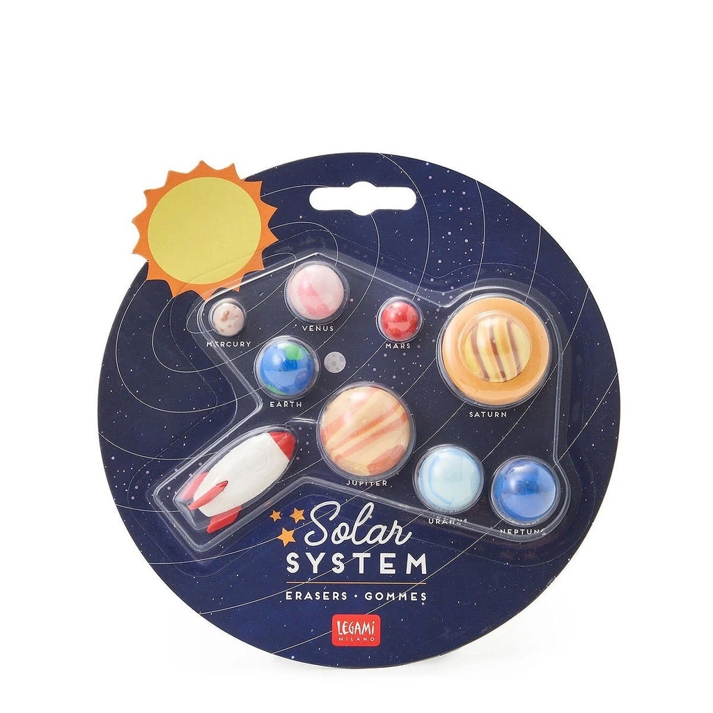 Set de 9 Gommes Système Solaire Legami