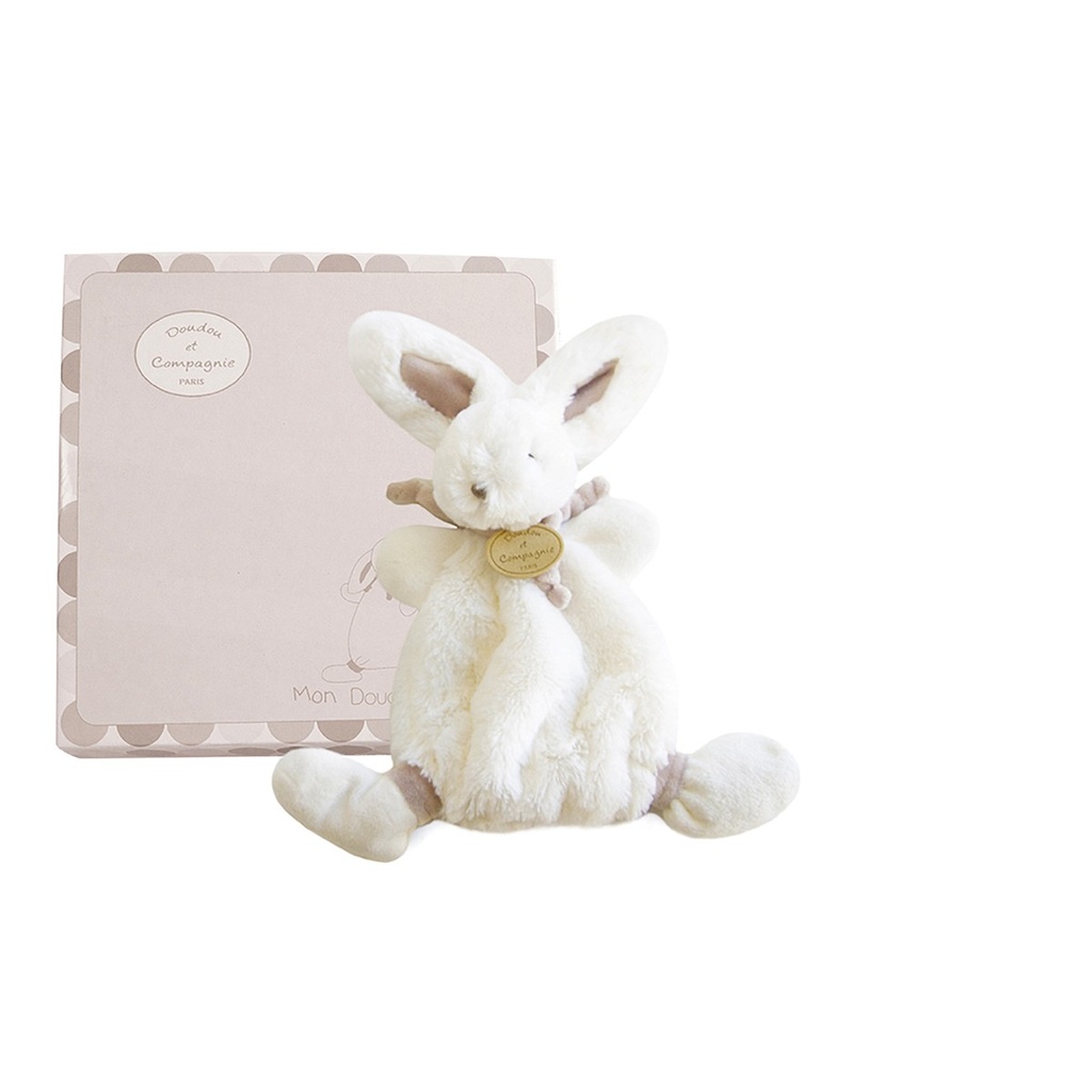 [DO-1237] Lapin Bonbon Doudou plat Taupe