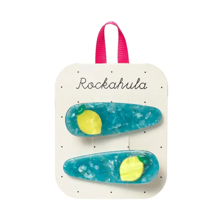 [RO-7366] Lemon Drop Acrylic Clips (Pinces à cheveux)