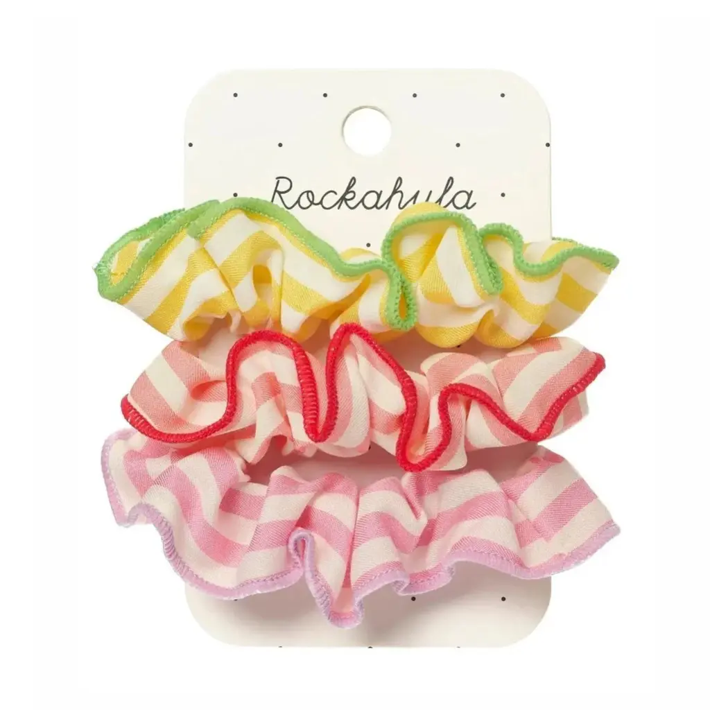 Candy Stripe 3 Pack Scrunchies (Chouchous)
