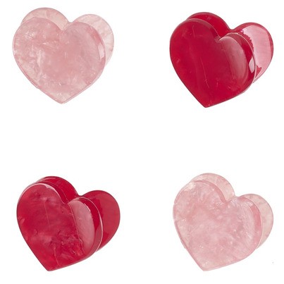 Love Heart Claw Clip 4 Pack
