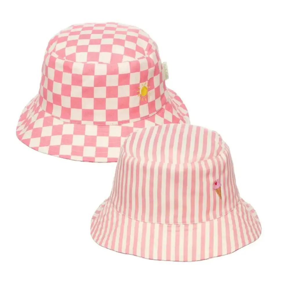 [RO-6819] Candy Stripe Reversible Bucket Hat 3-6 Years 