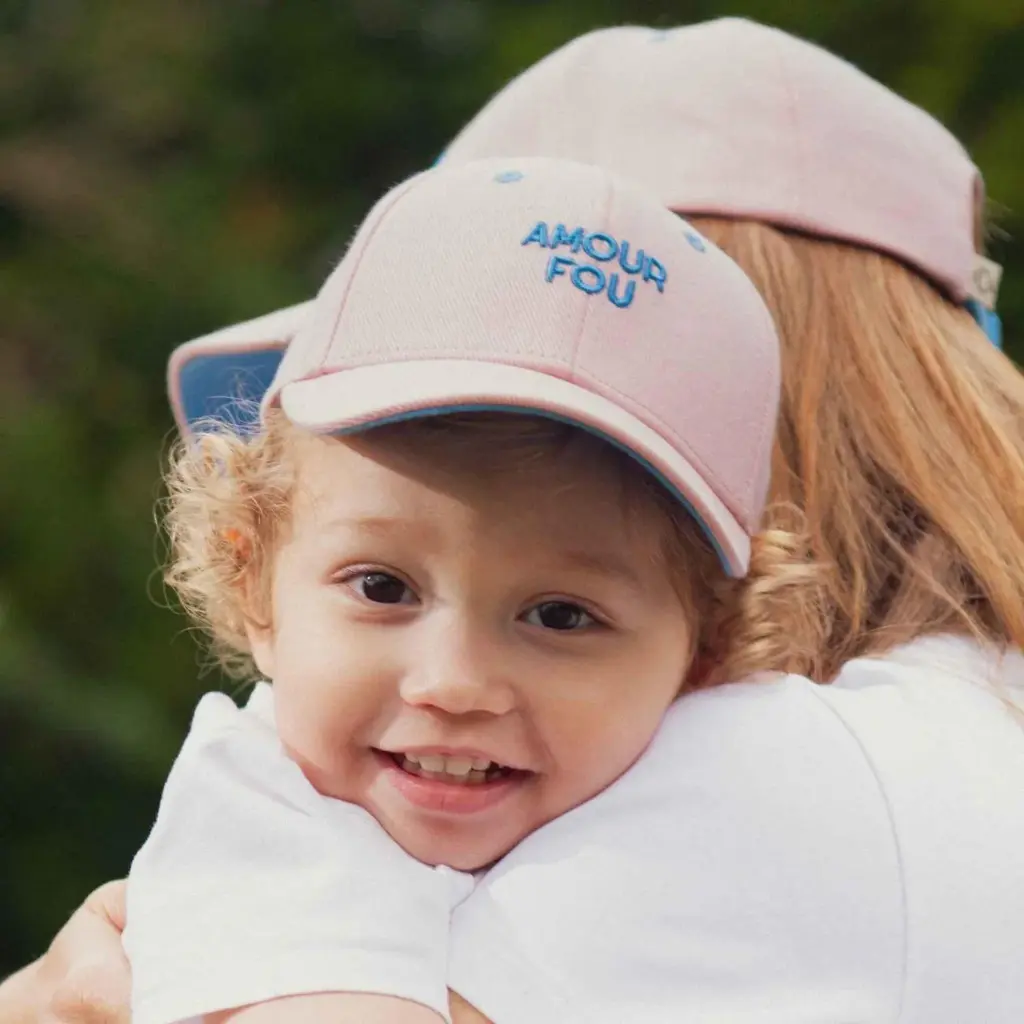 Casquette Amour Fou Rose Enfant 9-24 mois