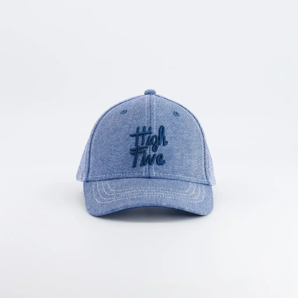[CH-5688] Casquette High Five denim bleu Enfant 9-24 mois