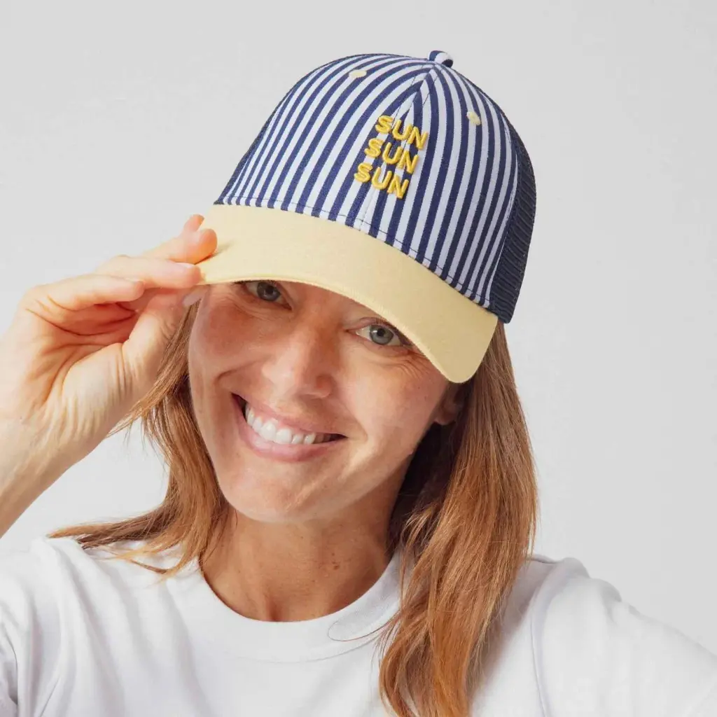 Casquette trucker rayée Sun Sun Sun Adulte