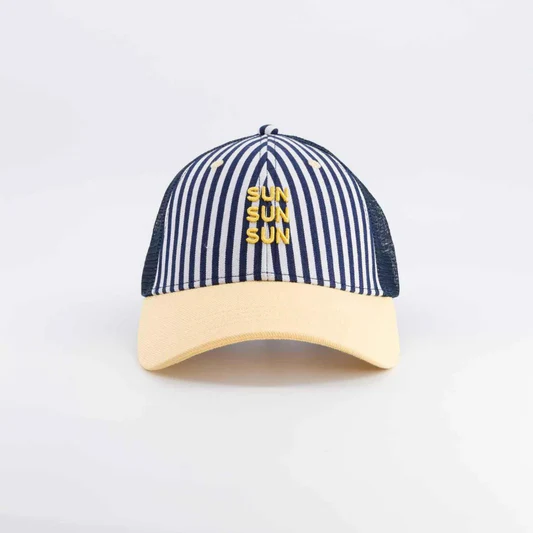 [CH-5064] Casquette trucker rayée Sun Sun Sun Enfant 7-12 ans Chamaye