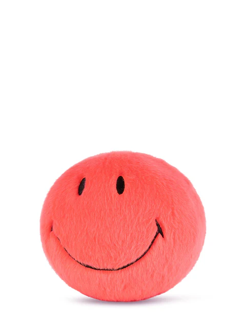 [BO-9544] Smiley Fuzzy Bright Coral 13 cm