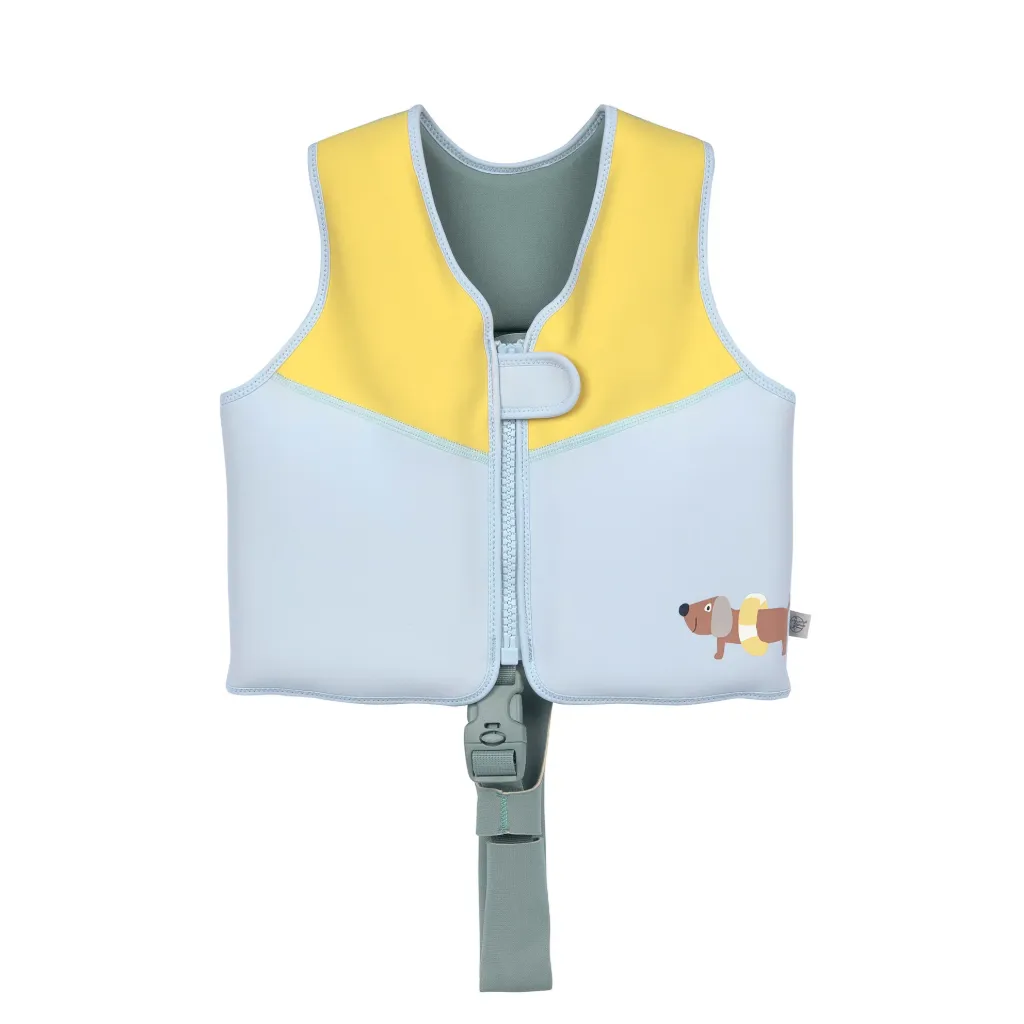 [LA-7932] Gilet de natation Bleu Jaune pâle 92-98