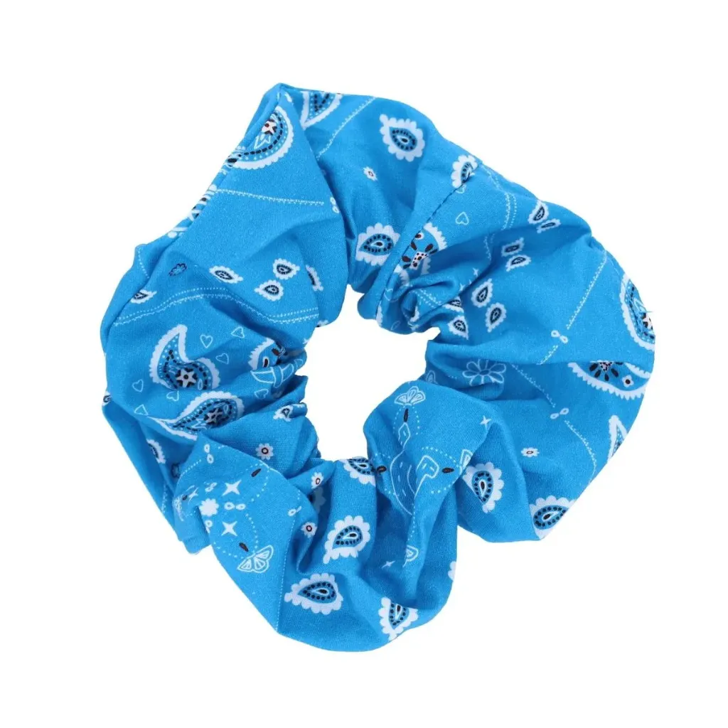 Chouchou motifs bandana bleu