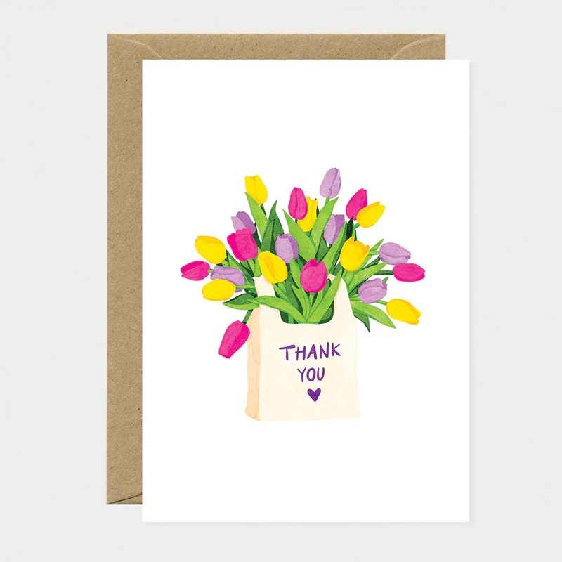 Carte Thank you tulip bag All the ways to say